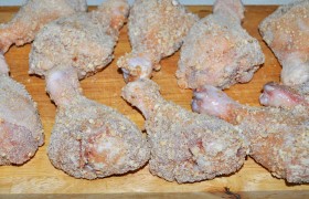 Панировку делаем плотную.