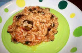 Плов овощной с грибами