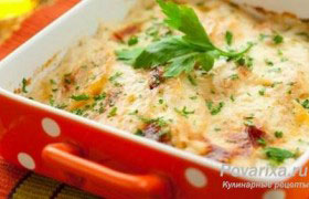 Гратен (запеканка) из картофеля с цветной капустой