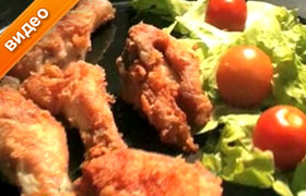 Жареная маринованная курица