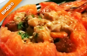 Помидоры, фаршированные курицей