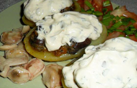 Картофель, фаршированный сердечками