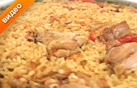 Паэлья с говядиной и курицей