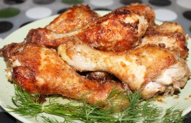 Жареные румяные куриные ножки
