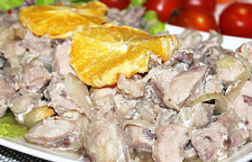 Свинина, запеченная с апельсинами