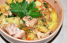 Свинина с картошкой в мультиварке