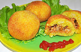 Аранчини с мясным фаршем