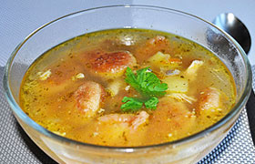 Суп с галушками