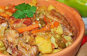 Рагу со свиными ребрышками