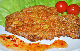 Свиные отбивные в кукурузных хлопьях