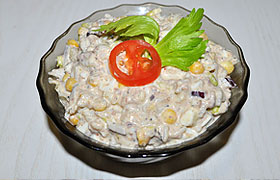Салат с консервированной сайрой