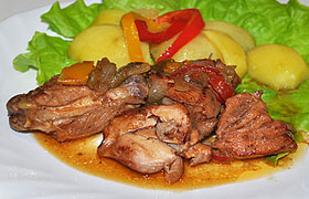 Пикантное рагу из курицы