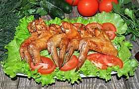 Карамелизованные куриные крылышки в духовке