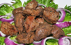 Говядина, жаренная кусочками