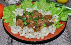 Тушеные куриные потрошки по-грузински