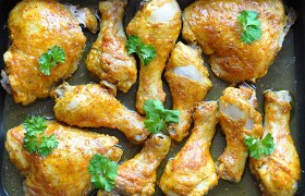 Пряные куриные окорочка в рукаве