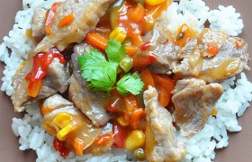 Свинина и мексиканская смесь, быстрый ужин