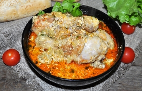 Куриные ножки в сливочном соусе