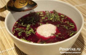 Борщ с огурцами